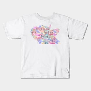 French Bulldog Animal Pet Text Word Cloud Kids T-Shirt